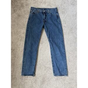 Vintage Levis Jeans Mens 30x30 Blue 501 Button Fly Straight Denim Actual 31x28